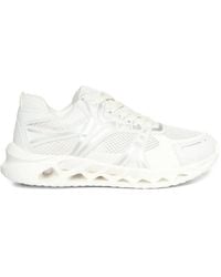 V73 - Alene Mesh-Panel Metallic-Effect Sneakers - Lyst