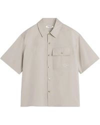 Maison Kitsuné - Logo-Embroidered Short-Sleeve Shirt - Lyst