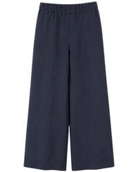 Gran Sasso - Elasticated-Waist Wide-Leg Trousers - Lyst