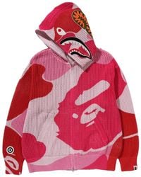 A Bathing Ape - Abc Camo Crochet Shark Hoodie - Lyst