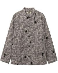 Woodbird - Blade Rip Distressed Floral-Print Shirt Jacket - Lyst