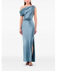 Nicholas Makenna Drop Waist Corset Linen Midi Dress in White | Lyst