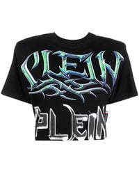 Philipp Plein - Logo-Print Padded-Shoulder T-Shirt - Lyst