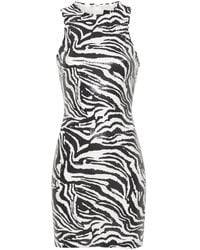 ROTATE BIRGER CHRISTENSEN - Zebra-Print Sequin Embellished Dress - Lyst