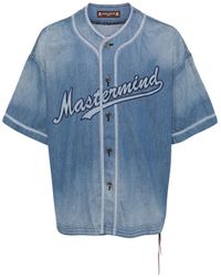 Mastermind Japan - Logo-appliqué Denim Baseball Shirt - Lyst