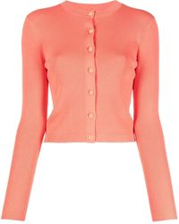 Ralph Lauren - Button-Up Rib-Knit Cardigan - Lyst