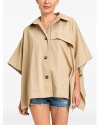 Twinset - Trench-Style Gabardine Poncho - Lyst