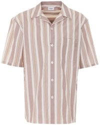 Saint Laurent - Cassandre Striped Short-Sleeve Shirt - Lyst