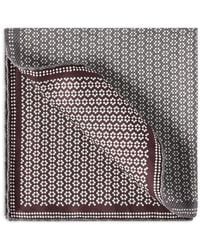Brunello Cucinelli - Silk Geometric-Pattern Pocket Square - Lyst