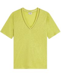 Scotch & Soda - V-Neck Open-Knit T-Shirt - Lyst