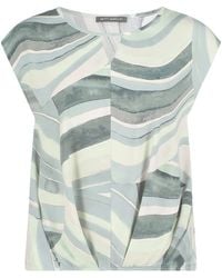 Betty Barclay - Abstract-Print Gathered Top - Lyst