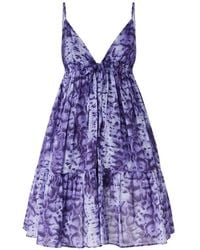 Pinko - Mini Dress With Snake Print - Lyst