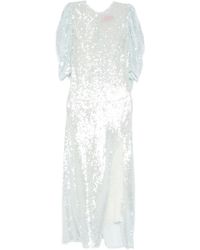 Roberta Einer - Abito Midi Drama Con Maniche A Palloncino - Lyst