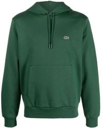 Lacoste - Logo-Patch Drawstring Hoodie - Lyst