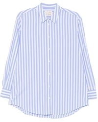 MC2 Saint Barth - Chemise Rayée À Logo Brodé - Lyst