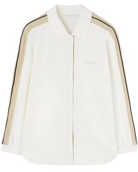 Palm Angels - Logo-Embroidered Cotton Track Shirt - Lyst