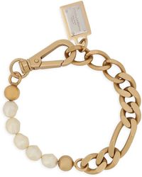 Dolce & Gabbana - Link Bracelet With Pearls - Lyst