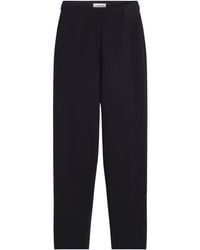 Lanvin - Pleated Cotton Trousers - Lyst