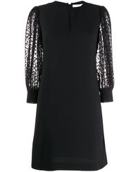 Givenchy V-neck Shift Dress - Black