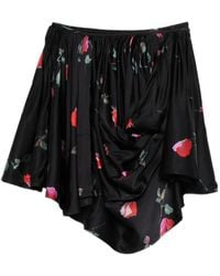 Ganni - Stylish Printed Mini Skirt With Zip Closure For - Lyst