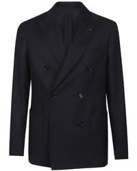 Lardini - Peak-Lapel Double-Breasted Blazer - Lyst