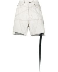 Rick Owens - Halbhohe Jeans-Shorts - Lyst