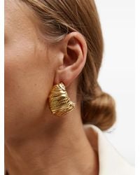 Paola Sighinolfi - Grandes Boucles D'Oreilles À Design Rainuré - Lyst