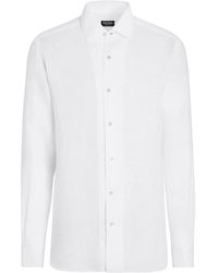 ZEGNA - Long-Sleeve Linen Shirt - Lyst