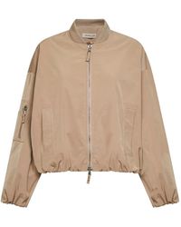 Blanca Vita - Ribbed-Collar Zip-Up Bomber Jacket - Lyst