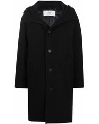 Ami Paris - Abrigo Con Capucha Y Botones - Lyst