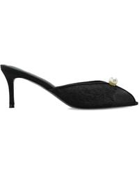 Black Suede Studio - Debby Peep-Toe Pumps - Lyst