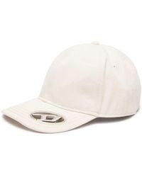 DIESEL - Baseball Cap With Oval D Plaque - Lyst