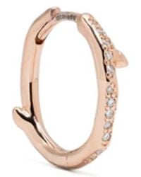 Shaun Leane - 18Kt Rose Vermeil Cherry Branch Single Hoop Earring - Lyst