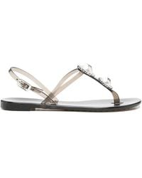 Casadei - Faux-Pearl Embellished Sandals - Lyst
