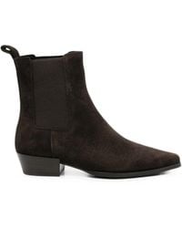 strategia shoes - Suede-Finish Pointed-Toe Boots - Lyst