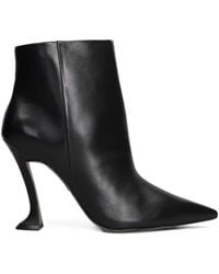 Carrano - Pointed-Toe Sculpted-Heel Ankle Boots - Lyst