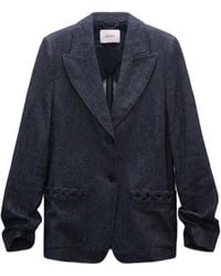 Dorothee Schumacher - Braided-Detail Denim Blazer - Lyst