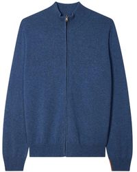 Paul Smith - Mid Cashmere Zip Cardigan - Lyst