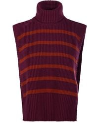 DAVANTINO - Turtleneck Striped Vest - Lyst