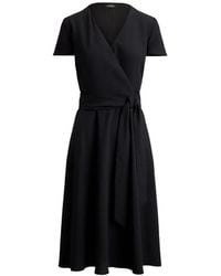 Ralph Lauren - Robe Ceinturée À Design Portefeuille Mi-Longue - Lyst