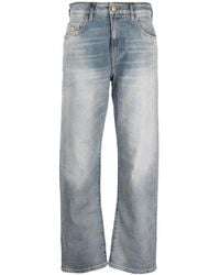 DIESEL - D-Reggy Straight-Leg Crop Jeans - Lyst