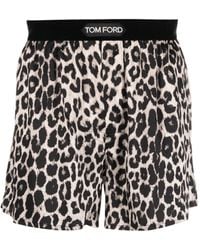 Tom Ford - Boxershorts Aus Seide Mit Leo-Print - Lyst