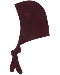 Soft Goat - Ribbed-Knit Tie-Fastening Beanie Hat - Lyst