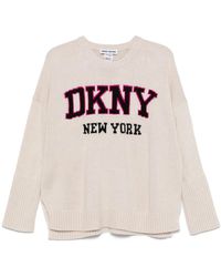 DKNY - Varsity-Logo Sweater - Lyst