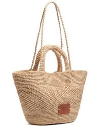 Bimba Y Lola - Large Natural Raffia Plaited Bag - Lyst