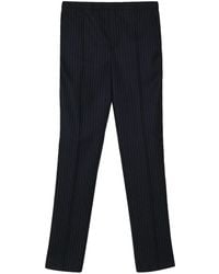 Saint Laurent - Pinstriped Virgin-Wool Trousers - Lyst