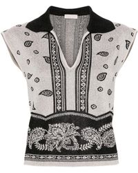 Liu Jo - Bandana-print Knitted Vest - Lyst