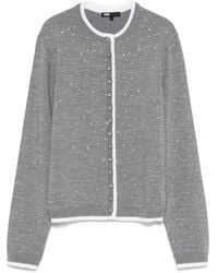 Maje - Cardigan Crop Con Strass - Lyst
