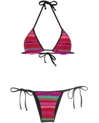 Amir Slama - Bikini triangular con diseño de paneles - Lyst
