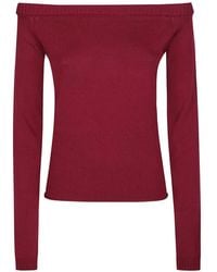 IRO - Off-Shoulder Ribbed-Trim Sweater - Lyst